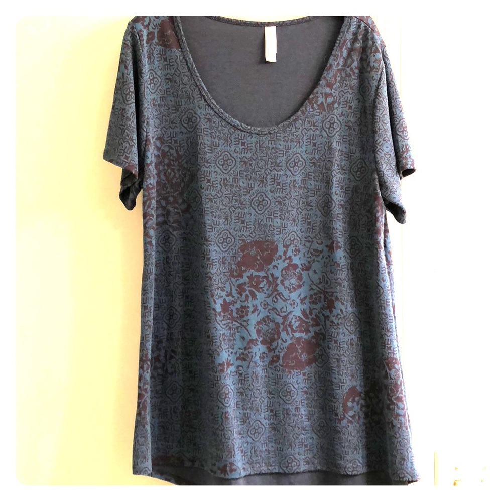 Lularoe Classic t dark teal and purple